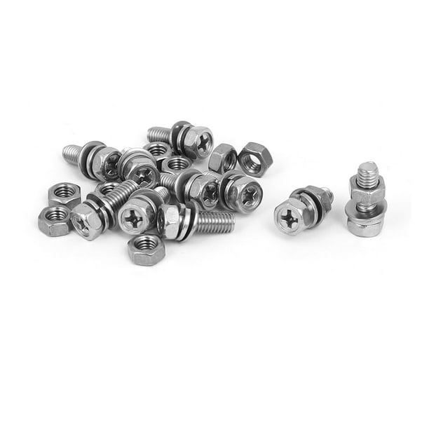WASHERS M5 x 8MM x 10 SETS NUTS A2 STAINLESS STEEL SOCKET BUTTON DOME HEAD
